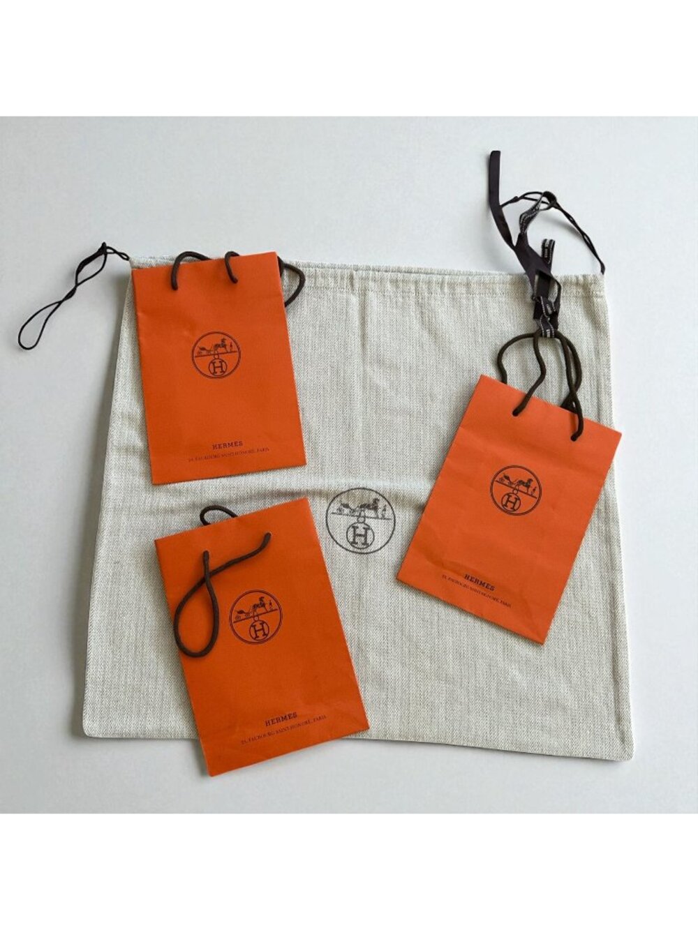 HERMES Paris Storage Dustbag Shopping Bags Lot